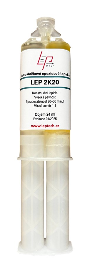 Konstrukční epoxid LEP 2K20 v dualkartuši 50 ml na kovy a plasty | LepTech s.r.o.